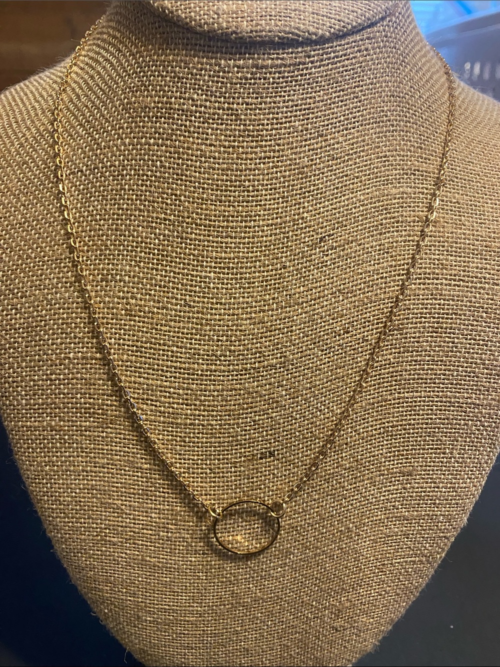 Fashion Jewelry Gold Circle Pendant Necklace